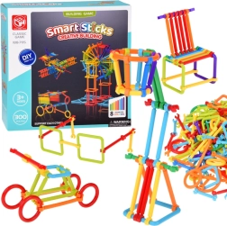 Konstrukciju būvkomplekts Smart Sticks – stienīši un savienotāji, 300 detaļas