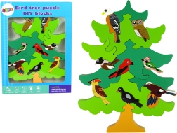 Wooden Tree Puzzle with Forest Birds DIY