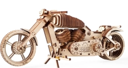 Koka 3D mīkla motocikls UGEARS – mehānisks modelis bez līmēšanas