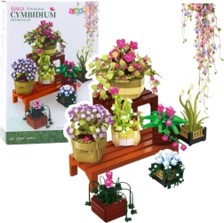 Konstruktors – ziedi podiņos ar divām plauktu kārtām – 1446 detaļas