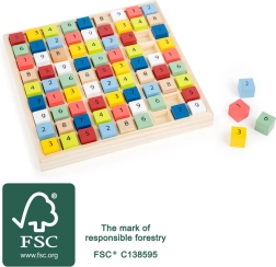 Small Foot koka sudoku krāsainas klucīši