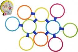 Teddies krāsaini lēkāšanas apļi ar savienotājiem, komplekts 10 gab.