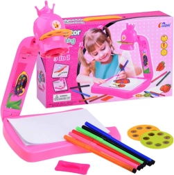 Bērnu zīmēšanas projektors ar kroņi un flomāsteriem