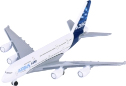 Metāla privātā lidmašīna AIRBUS A380-800 balta 11 cm