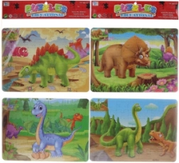 Divpusēja puzle un krāsojamais attēls “Dinozauri”, 49 detaļas