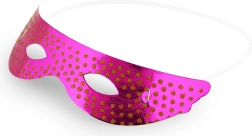 Papīra domino maskas ar zeltainiem punktiņiem, 6 gab.
