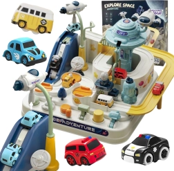 Woopie interaktīvā autiņmašīnu trase – kosmiskā piedzīvojuma bāze