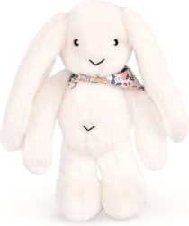 Doudou plīša trusītis ar lakatiņu, balts 35 cm