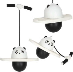 Bērnu pogo lēkātājs panda līdzsvaram balti melns