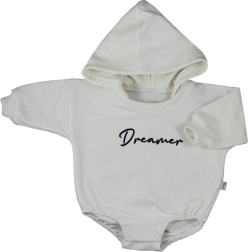 Baby baggy sweatshirt bodysuit with hood Koala Dreamer – beige