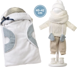 Outfit with portable mat for NEW BORN doll 40–42 cm