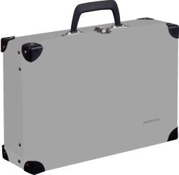 PASTELINI lamināta koferītis, pelēks