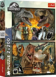 Puzle 2×200 gabali – aizvēsturiskā pasaule JURASSIC WORLD