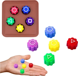 Spēles kauliņi Gonggi, iedvesmoti no Squid Game