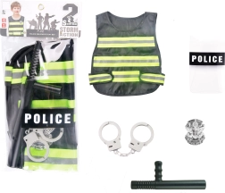 Police vest with belt and handcuffs
