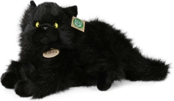 Rappa Black Lying Plush Cat 30 cm Eco-Friendly
