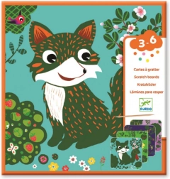 Izskrāpējamo attēlu komplekts Meža draugi DJECO