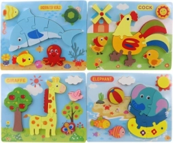 Koka puzle dzīvnieki pašiem mazākajiem