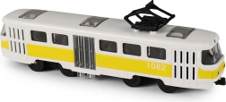 Dzeltenais pilsētas tramvajs ar atveramām durvīm, 16 cm