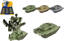 Transformējošs tanks/robots, plastmasa, 14 cm, ar inerci