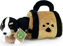 Plush Bernese Mountain Dog in Carrier 15 cm eco-friendly