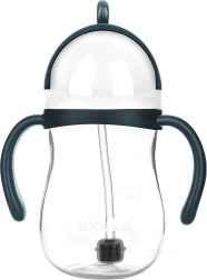 Burvju pudelīte ar salmiņu un atsvaru 280 ml, balta