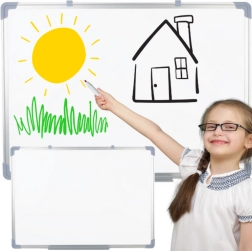 Magnētiskā sausās tīrīšanas tāfele balta 90 × 60 cm