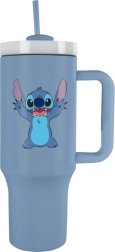 Ceļojumu krūze ar salmiņu Lilo un Stitch, zila, 1200 ml
