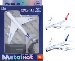 Metāla pasažieru lidmašīnas modelis MetalHot Airliner 1:860 ar atvilkšanas mehānismu