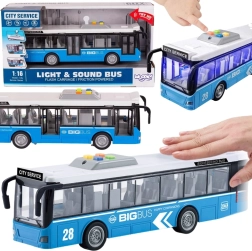 Interaktīvs pilsētas autobuss WOOPIE 1:16 ar efektiem un atveramām durvīm