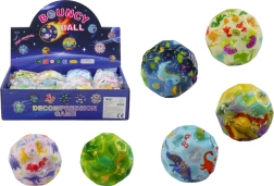 Gaismu izstarojoša bumbiņa ar izciļņiem, dinozauri, 7 cm