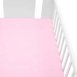 Džersija palags bērnu gultiņai 120×60 rozā NEW BABY