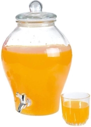 Stikla dzērienu dozators ar krānu 6,5 l