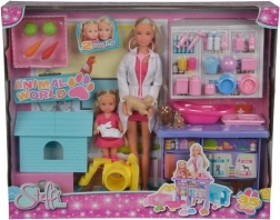 Steffi veterinārārste – rotaļu komplekts ar Evi un 4 dzīvnieciņiem