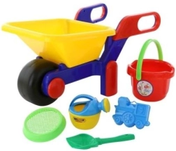 Polesie Wheelbarrow with Bucket, Sieve and Shovel Set