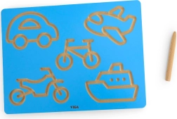 Viga grafomotorikas planšete – transportlīdzekļi