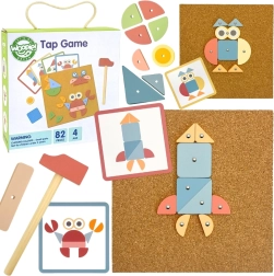 Koka korķa pieklāpēšanas komplekts WOOPIE GREEN, 82 detaļas, 20 paraugi