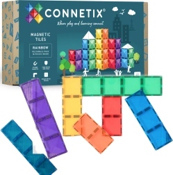 Magnētiskais konstruktors CONNETIX Rainbow Rectangle Pack – 18 detaļas
