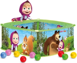 Bino children's ball pit with Masha and the Bear design