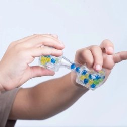 Fidget Blox Sound relaksācijas kuba – zila un dzeltena