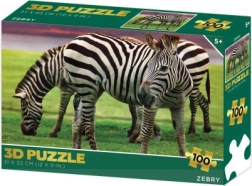 3D puzle zebras 100 gab.