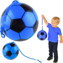 Gumots futbolbumba ar elastīgu rokturi, zila 22 cm