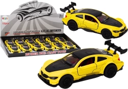 Metāla sporta auto 1:32 ar frikcijas piedziņu – dzeltens