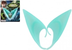 Elfu ausis no lateksa 12 cm – tirkīzzilas, karnevāla aksesuārs