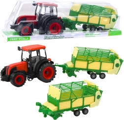 Bērnu traktors ar piekabi, sarkans 50 cm