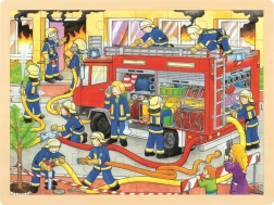 GOKI koka puzle ugunsdzēsēji – cīņa ar liesmām, 48 gabaliņi