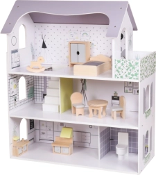 Koka leļļu namiņš Rose Montessori Baby Mix