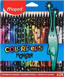 Triangular Colored Pencils MAPED Color'Peps Monster 24 pcs