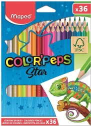 Krāsainie zīmuļi MAPED Color'Peps, 36 gab.