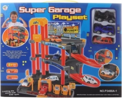 Plastmasas garāža ar 3 mašīnītēm